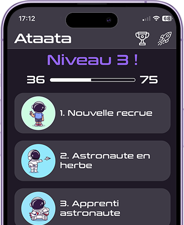 Capture d'écran de notre application illustrant la fonctionnalité de grades